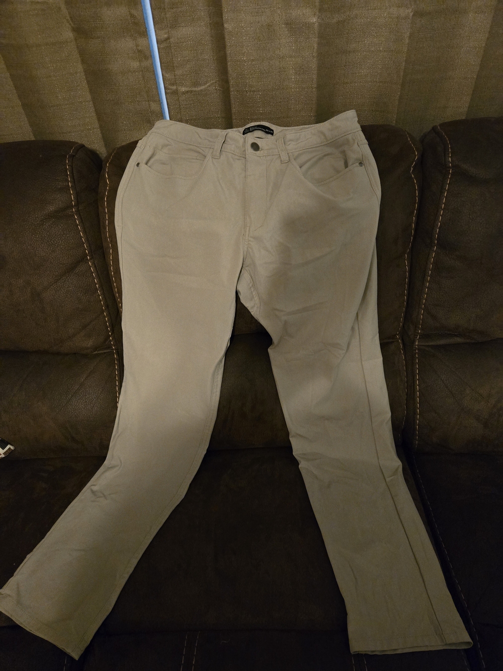 Light Khaki Straight Leg Pants